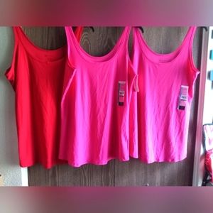 Group of three tank tops